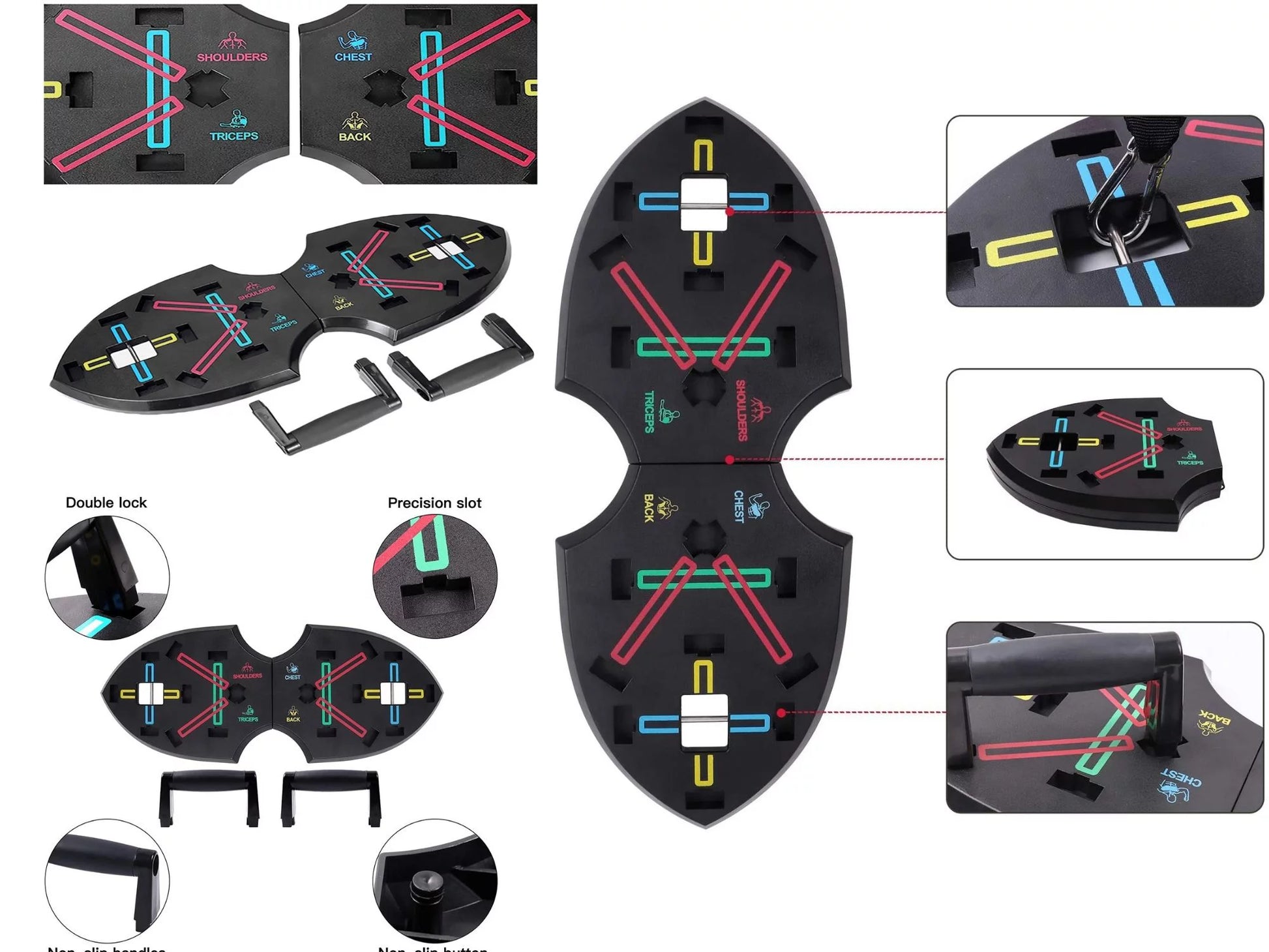 12-in-1 Push-Up Board System with Resistance Bands for Ultimate Fitness Training