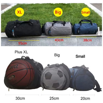 Versatile Large Gym Bag for Fitness and Travel - Waterproof Nylon Shoulder Bag for Shoes, Yoga, and Sports