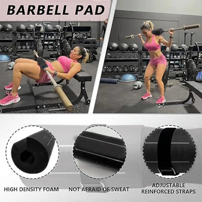 Ultimate 9-Piece Barbell Pad Set for Hip Thrusts, Leg Day, and Strength Training - Includes Squat Pad, Ankle Straps, Resistance Bands & More!