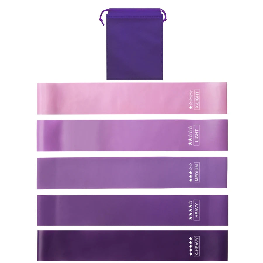 Elevate Your Home Workouts with Our 5-Level Fitness Elastic Resistance Bands for Yoga, Pilates, and Strength Training
