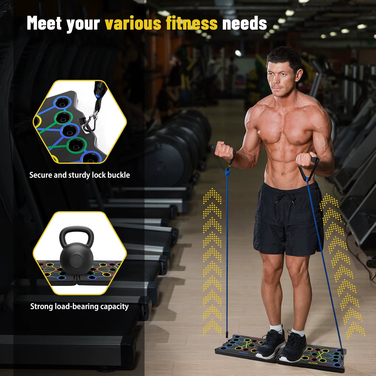 Transform Your Workout with the Foldable 24-in-1 Push-Up Board - The Ultimate Multi-Function Strength Training Equipment for Home Fitness