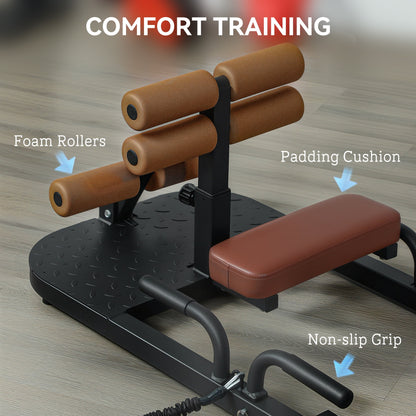 Maximize Your Workout with the Foldable Sissy Squat Machine & Push-Up Stand - Perfect for Building Muscle in Black