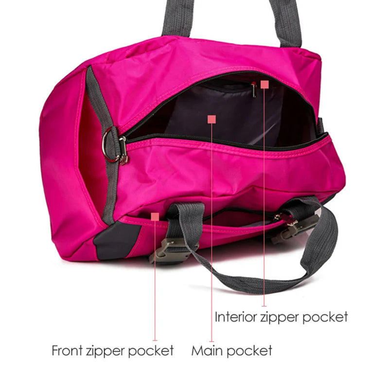 Versatile Waterproof Nylon Yoga and Gym Bag - Perfect for Fitness, Travel, and Outdoor Adventures!