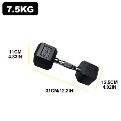 Versatile 2Pc Hexagonal Dumbbell Set for Men - Choose from 2.5Kg, 5Kg, or 7.5Kg for Comprehensive Home Fitness!