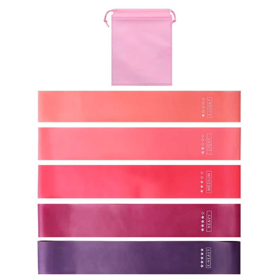 Elevate Your Home Workouts with Our 5-Level Fitness Elastic Resistance Bands for Yoga, Pilates, and Strength Training