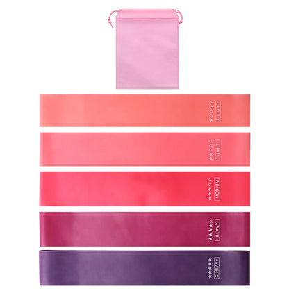 Elevate Your Home Workouts with Our 5-Level Fitness Elastic Resistance Bands for Yoga, Pilates, and Strength Training