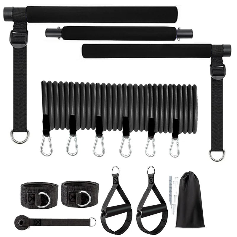 Versatile Pilates Bar Set - Enhance Your Fitness Routine with Yoga Chest Expansion and Tension Rope for Effective Stretching and Strength Training