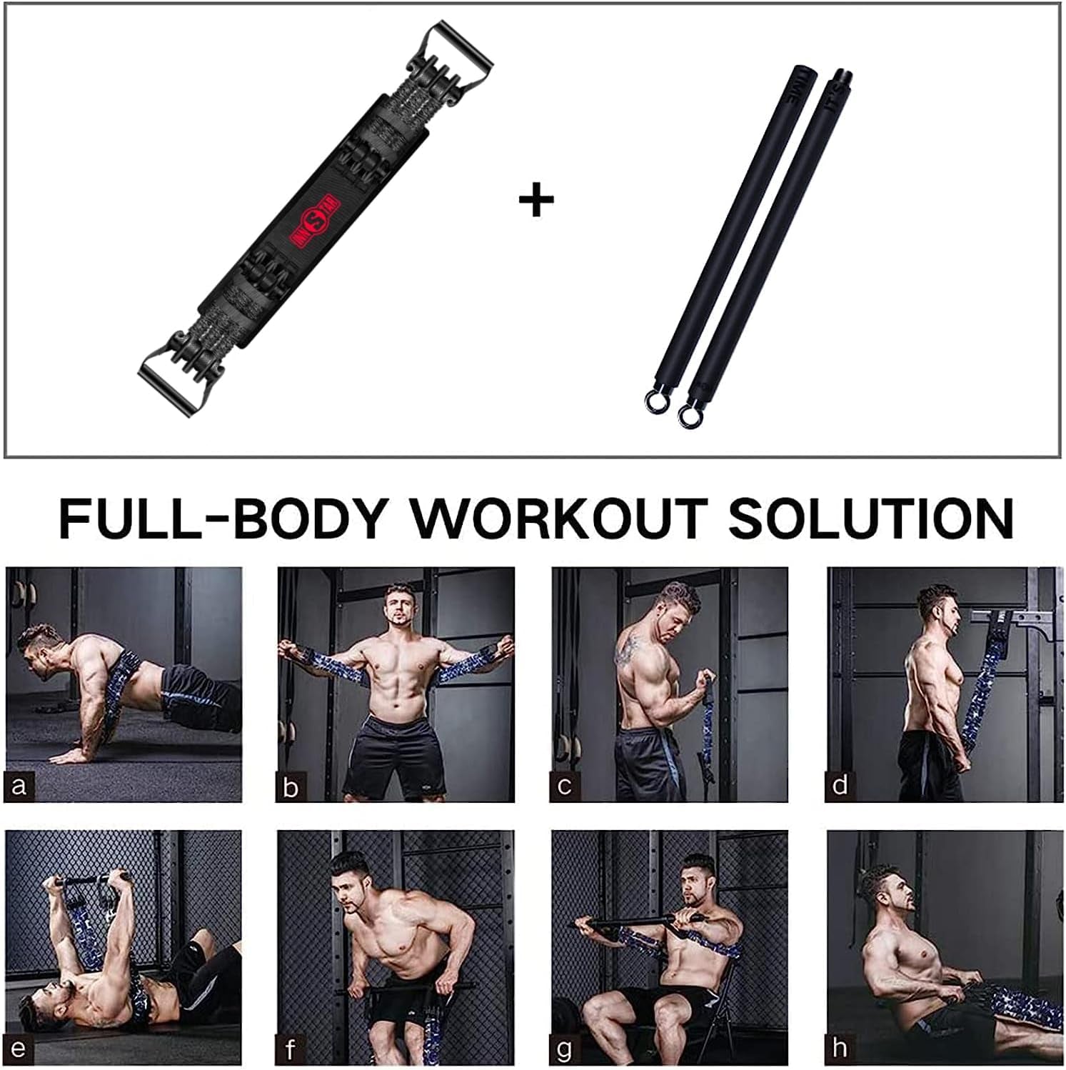 Transform Your Home Workouts with the INNSTAR Portable Gym Set - Complete Full Body Training Solution with Resistance Bands, Workout Bar, and More!