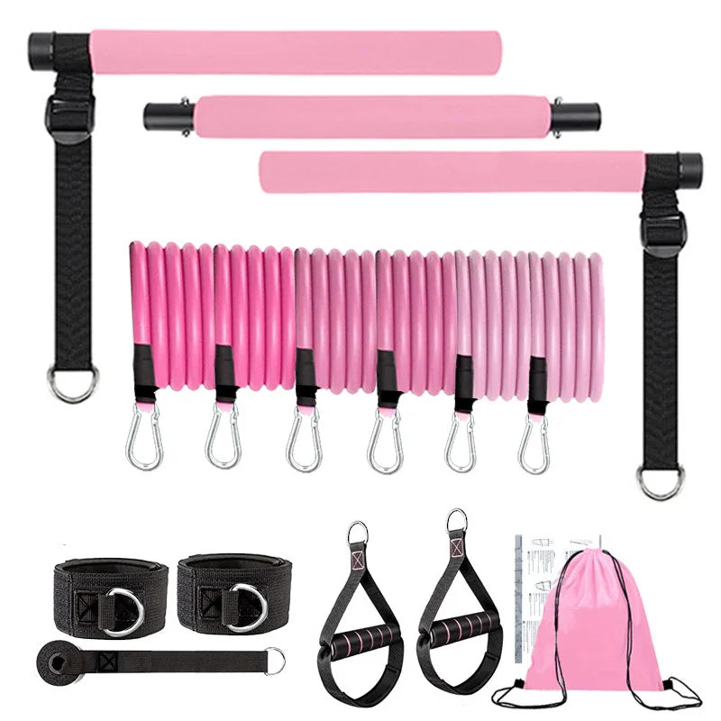 Versatile Pilates Bar Set - Enhance Your Fitness Routine with Yoga Chest Expansion and Tension Rope for Effective Stretching and Strength Training