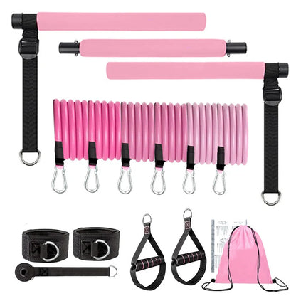 Versatile Pilates Bar Set - Enhance Your Fitness Routine with Yoga Chest Expansion and Tension Rope for Effective Stretching and Strength Training