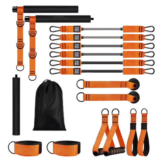 Ultimate Multifunctional Pilates Bar with Resistance Bands – Portable Yoga Stick for Full Body Workouts and Strength Training