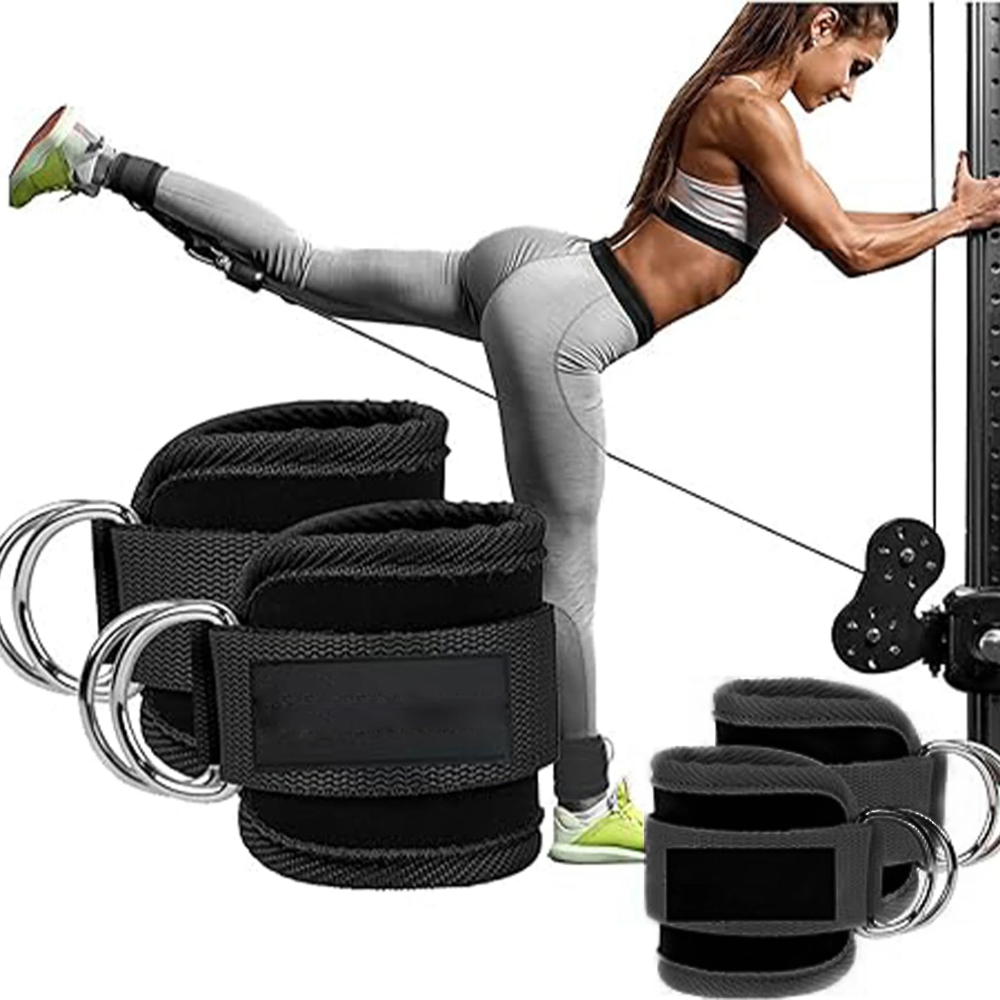 Ultimate 9-Piece Barbell Pad Set for Hip Thrusts, Leg Day, and Strength Training - Includes Squat Pad, Ankle Straps, Resistance Bands & More!