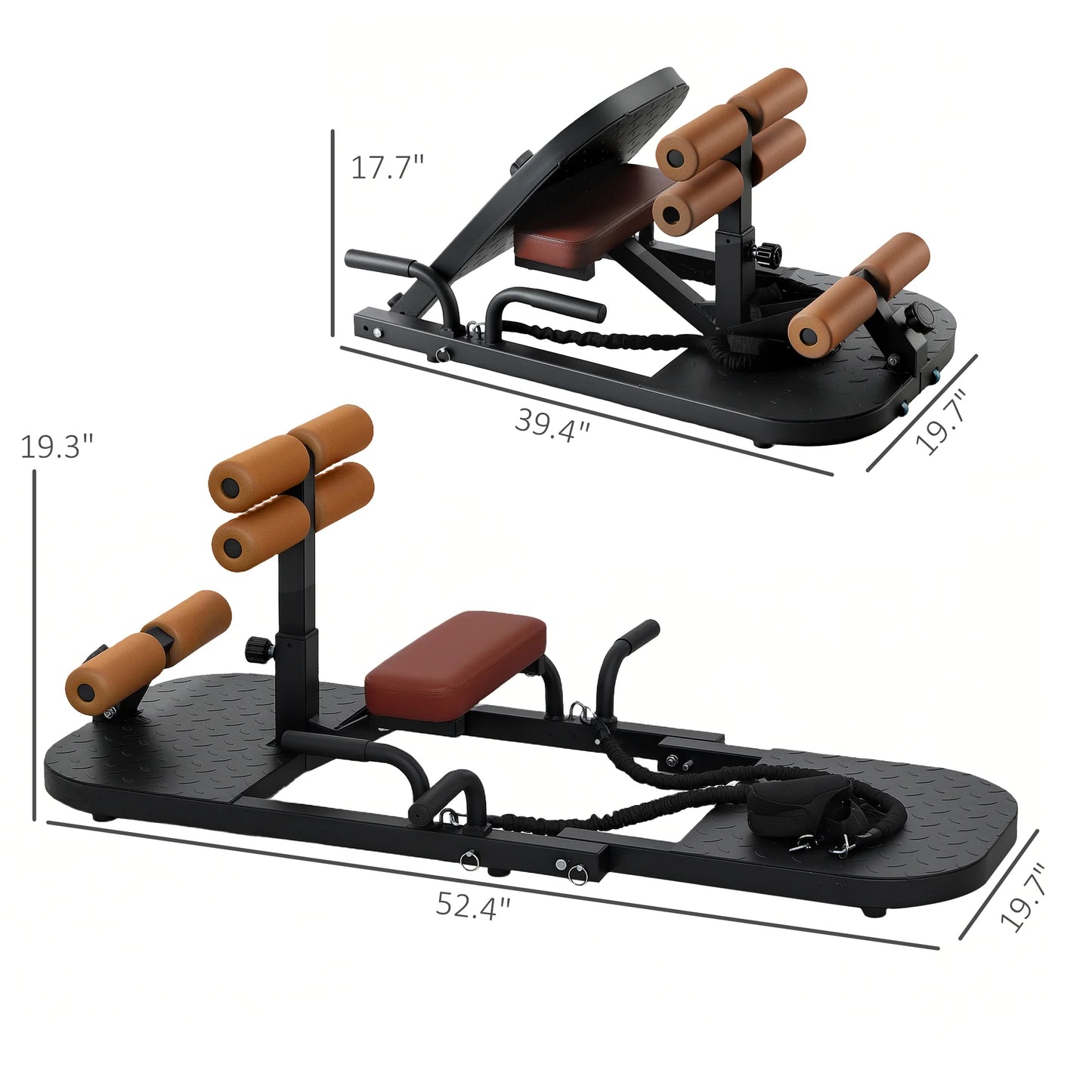 Maximize Your Workout with the Foldable Sissy Squat Machine & Push-Up Stand - Perfect for Building Muscle in Black
