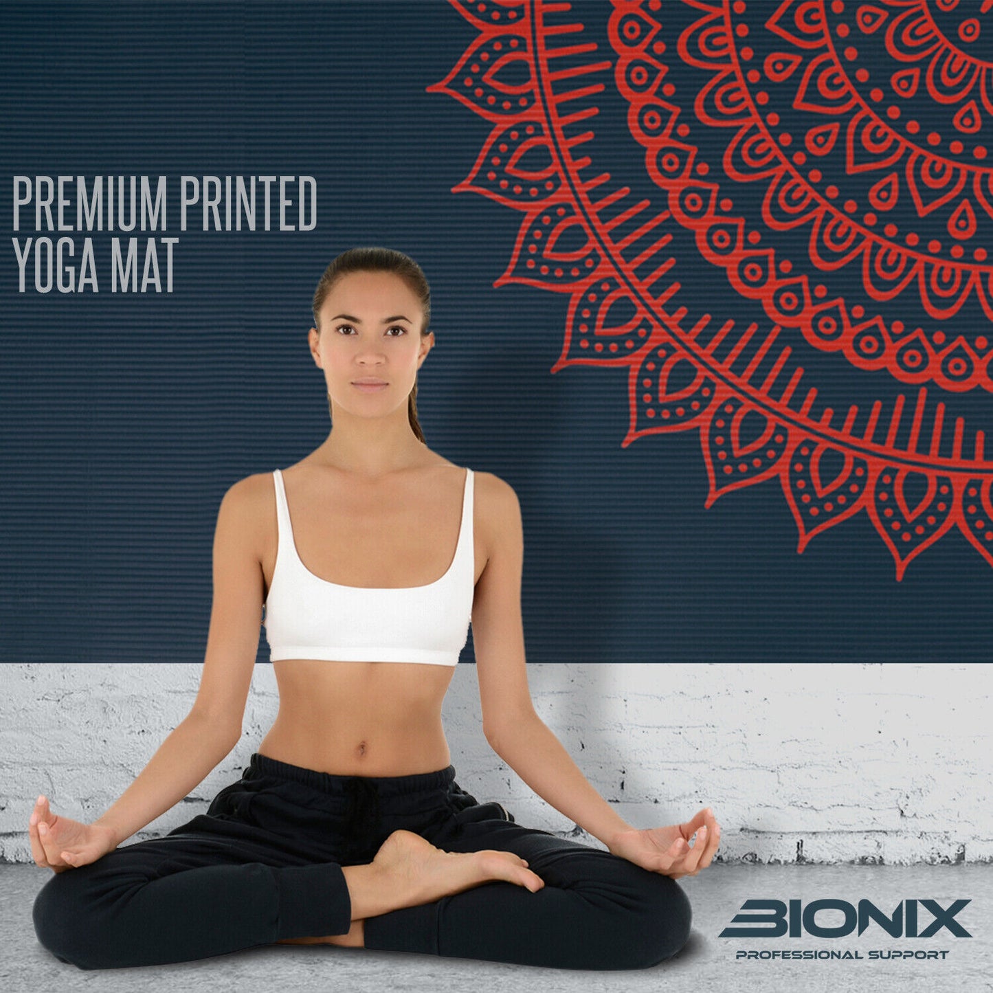 Premium 10mm Non-Slip Yoga Mat with Carry Strap - Ideal for Fitness, Pilates, and Home Workouts (183x62)