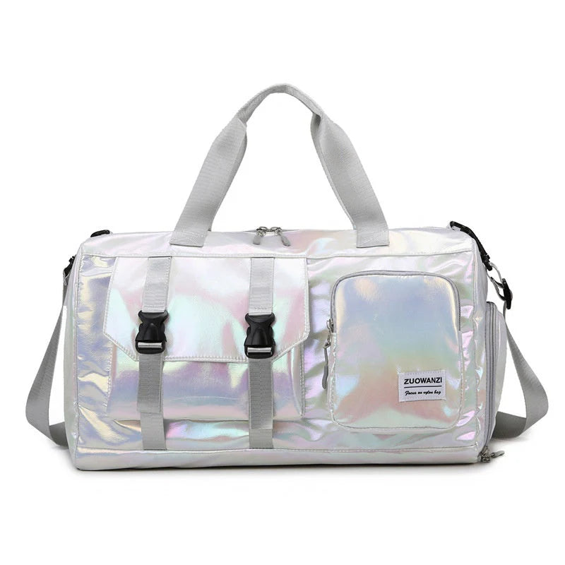 Vibrant Pearlescent Yoga Fitness Bag with Smart Dry-Wet Separation