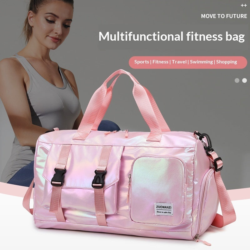 Vibrant Pearlescent Yoga Fitness Bag with Smart Dry-Wet Separation