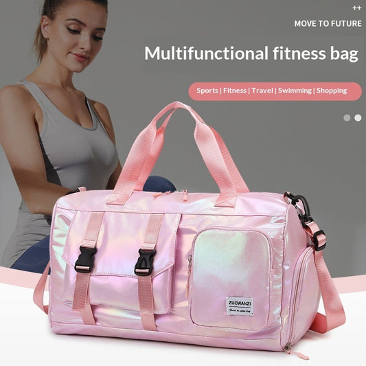 Vibrant Pearlescent Yoga Fitness Bag with Smart Dry-Wet Separation