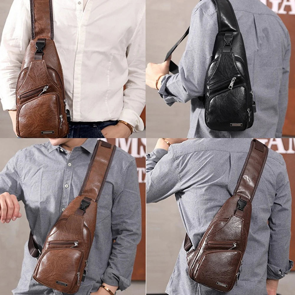 Stylish Men’s Chest Bag Pack - Ideal Travel Sport Shoulder Sling Backpack for Outdoor Adventures