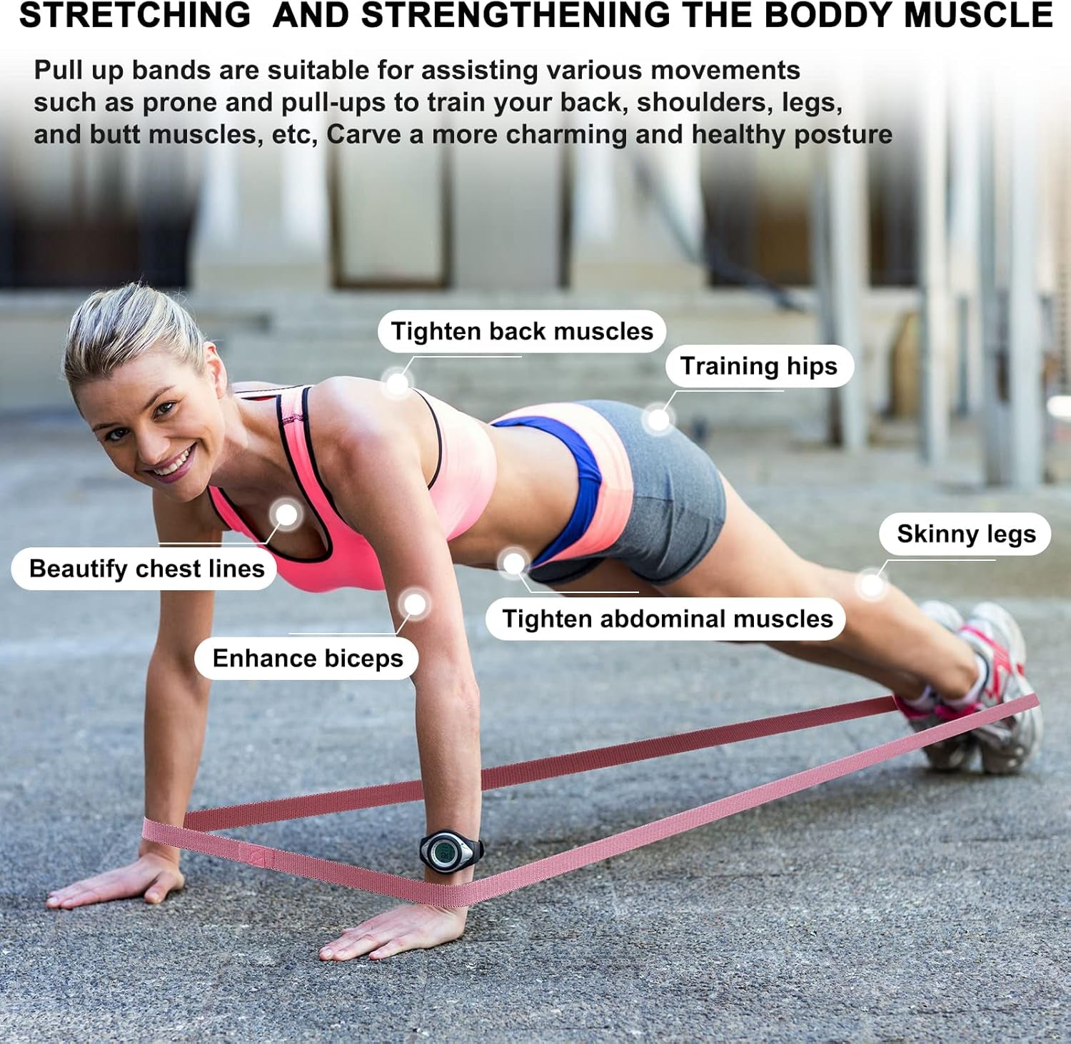 Elevate Your Workout with Our Versatile Resistance Bands Set - 10 Durable Fabric Bands with Handles and Door Anchor for Ultimate Strength Training